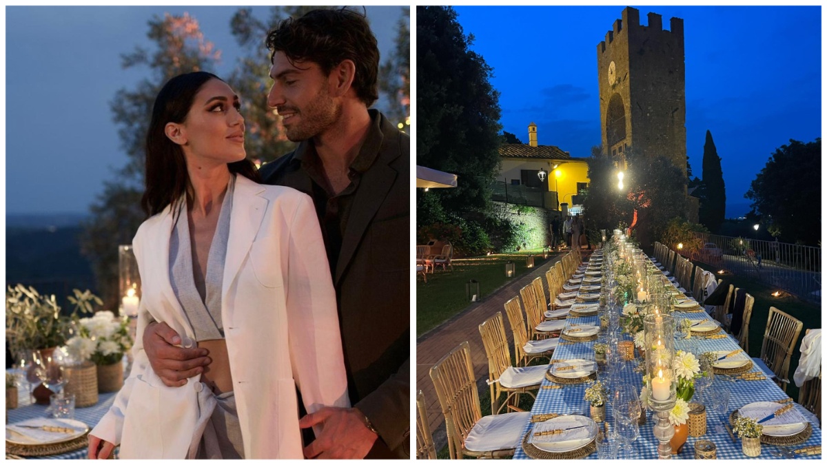 Cecilia Rodriguez e Ignazio Moser sposi in Toscana, la cena pre nozze e la serenata
