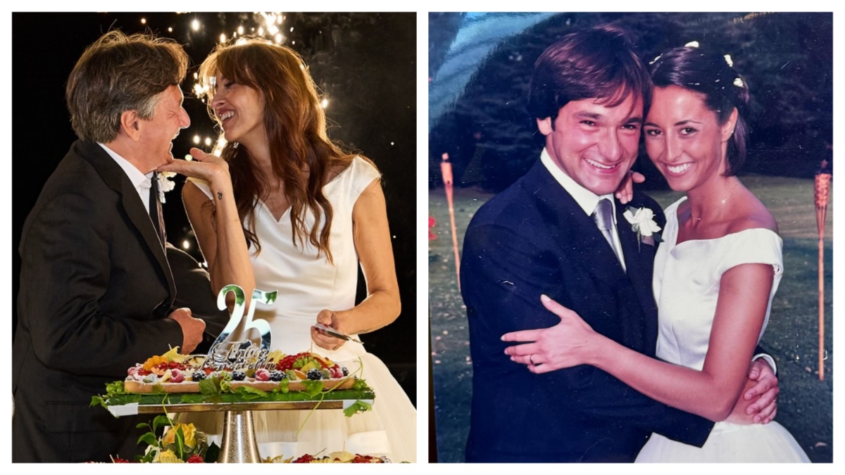 Benedetta Parodi e Fabio Caressa festeggiano le nozze d’argento – Foto