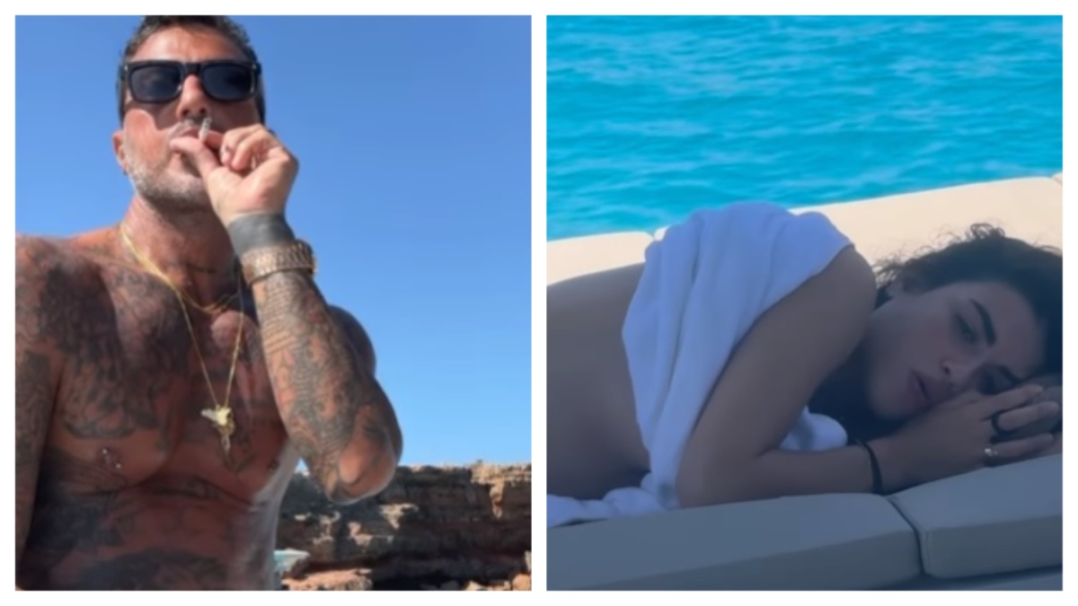 Fabrizio Corona, la fidanzata incinta nuda in barca