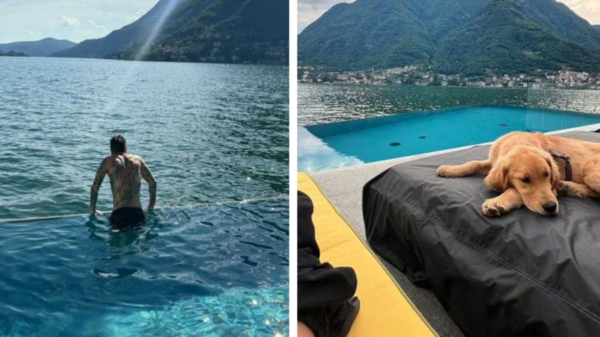 Fedez in vacanza con i figli a Villa Matilda sul Lago di Como, ma senza Chiara Ferragni