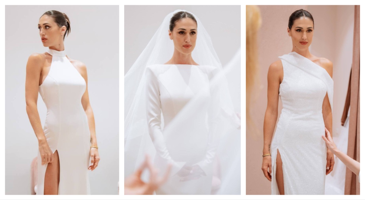 Cecilia Rodriguez, i tre abiti da sposa firmati da Atelier Emé