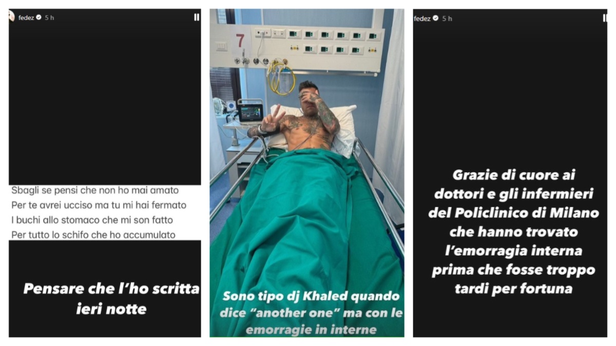 Fedez lancia frecciate a Chiara Ferragni dall’ospedale e battibecca con il noto gossipparo