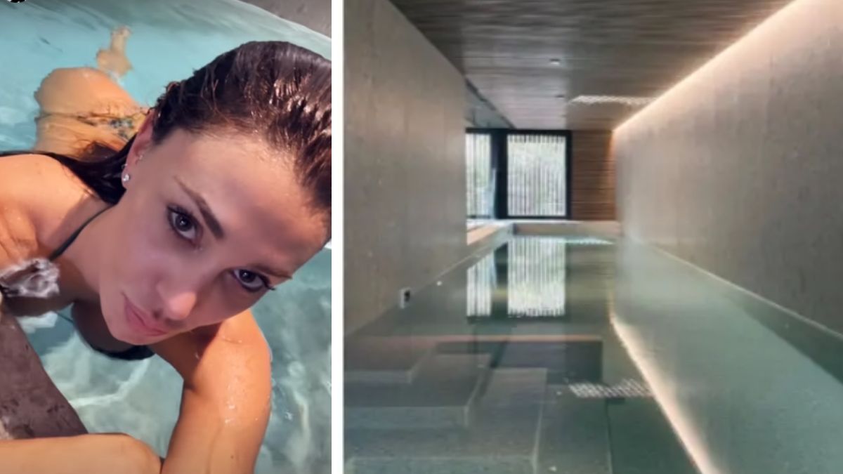 Belen Rodriguez mostra su Instagram la sua nuova casa con piscina e palestra