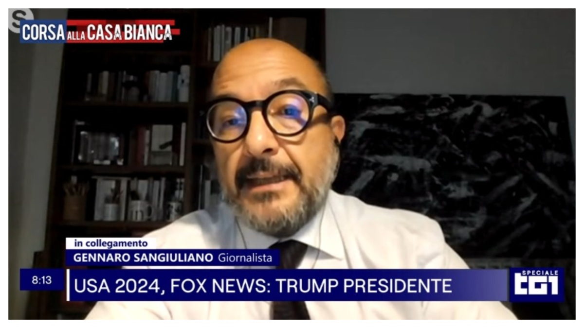 Gennaro Sangiuliano torna al Tg1 per commentare la vittoria di Trump