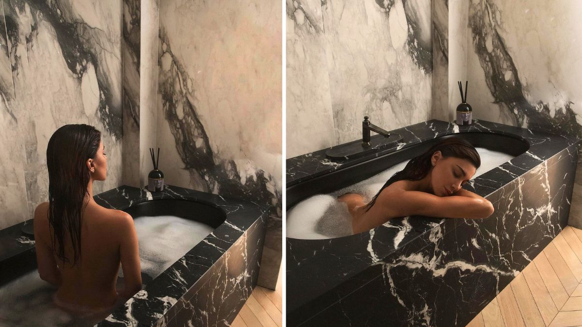 Belen Rodriguez si mostra nuda nella vasca da bagno e fa impazzire i fan