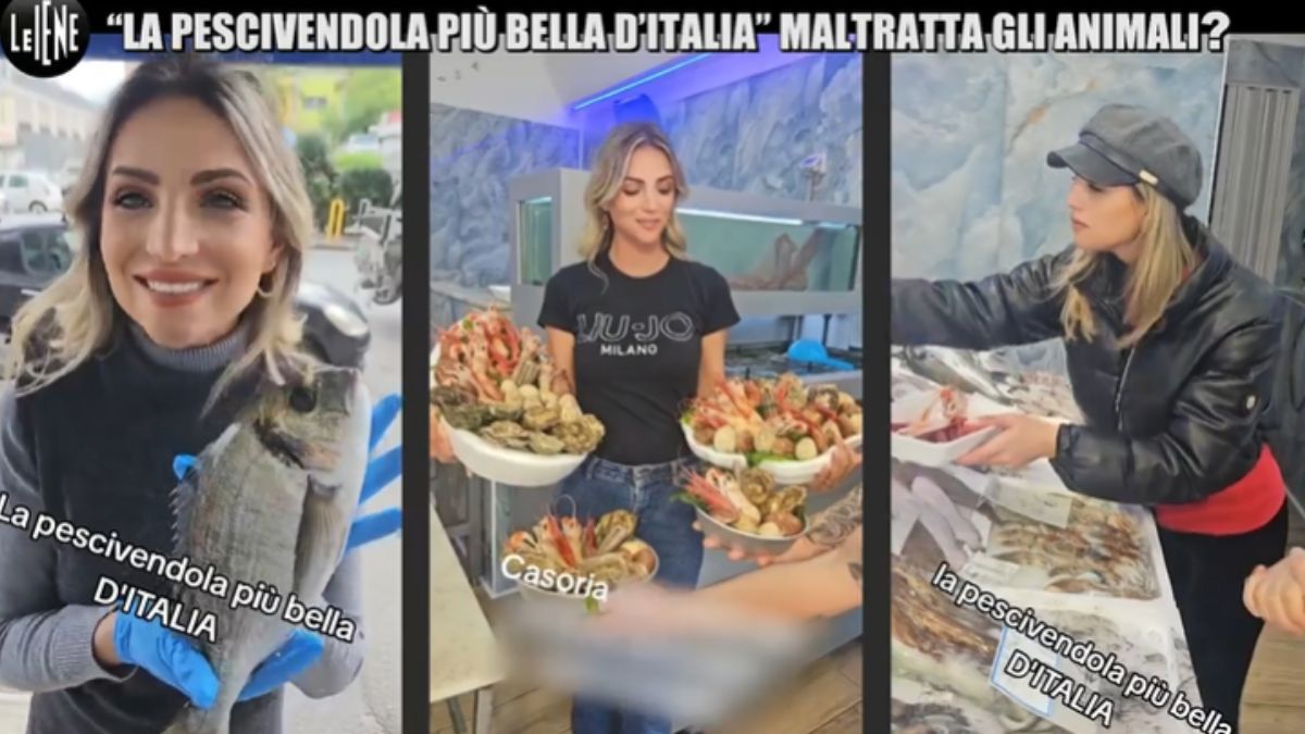 “Le Iene” incontrano la pescivendola più bella d’Italia: è accusata di maltrattare gli animali